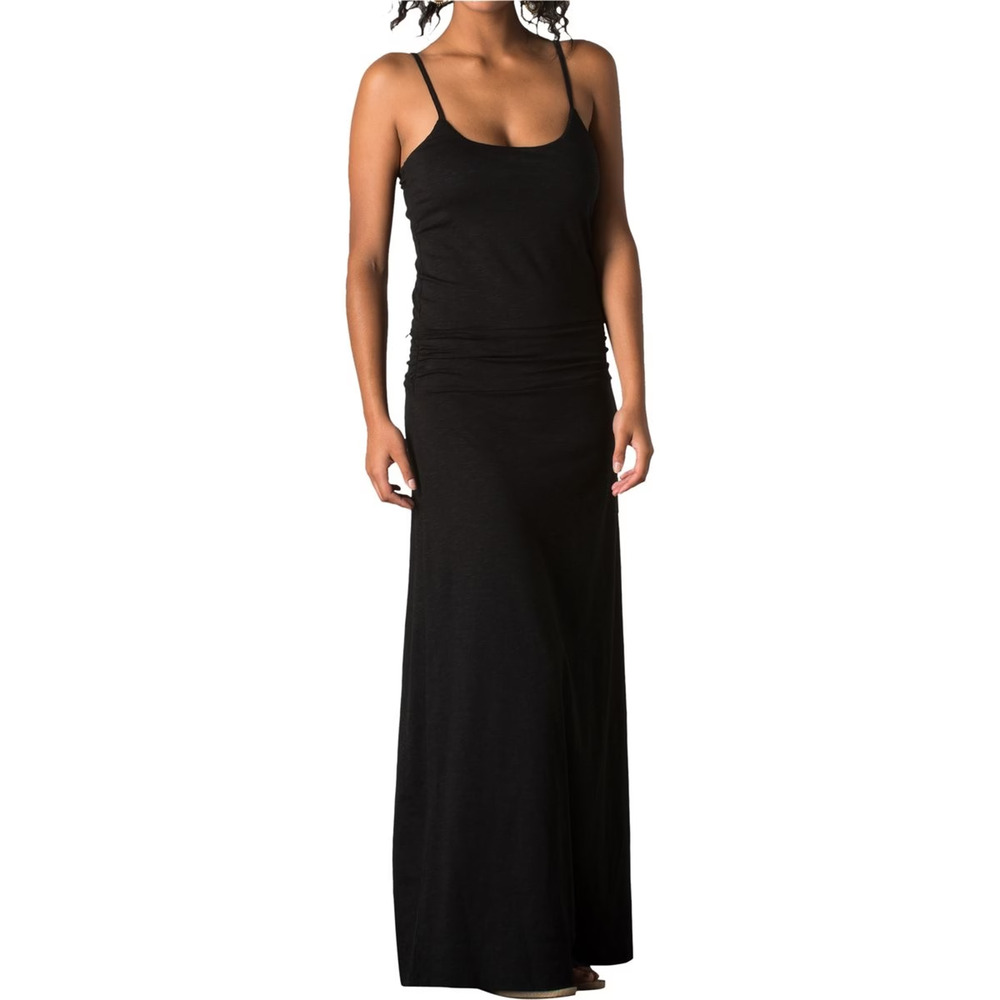 Toad & Co. Long Island Maxi Dress Sz M Black Organic Cotton Beach Coastal Boho